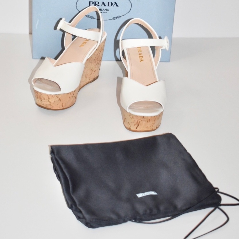 PRELOVED PRADA CALZATURE DONNA SHOES SIZE 37 - Picture 3 of 9